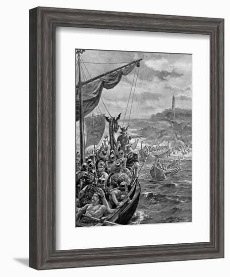 An Attack of the Danes on Ireland, 9th Century Ad-Henry Payne-Framed Giclee Print