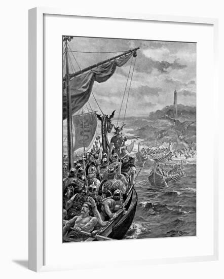 An Attack of the Danes on Ireland, 9th Century Ad-Henry Payne-Framed Giclee Print