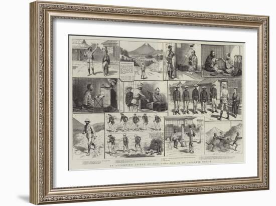 An Attempted Ascent of Fusi-Yama, Run in by Japanese Police-Godefroy Durand-Framed Giclee Print