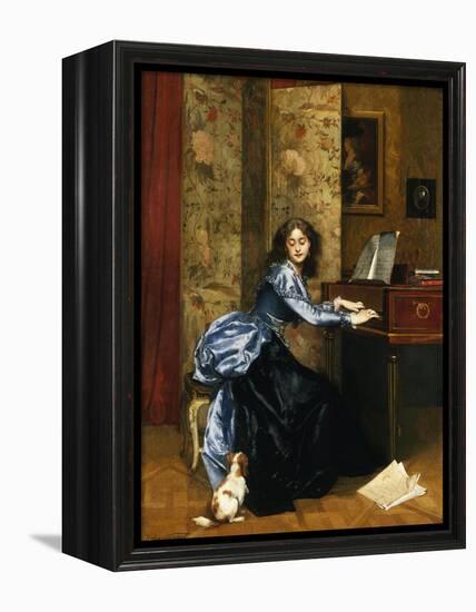 An Attentive Pet-Jules Adolphe Goupil-Framed Premier Image Canvas