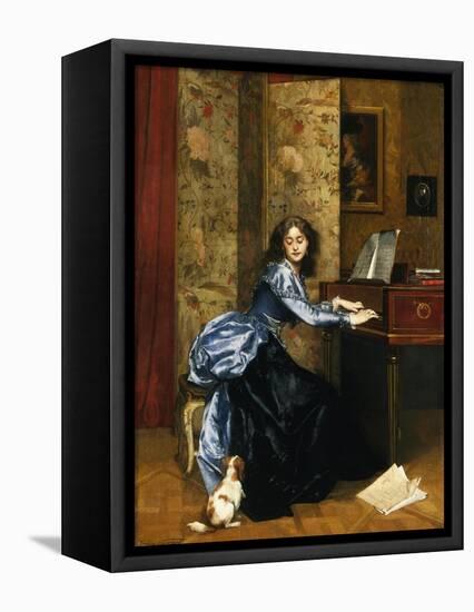 An Attentive Pet-Jules Adolphe Goupil-Framed Premier Image Canvas