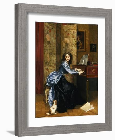 An Attentive Pet-Jules Adolphe Goupil-Framed Giclee Print