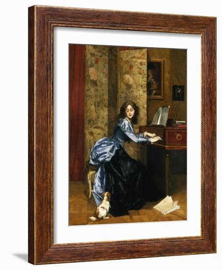 An Attentive Pet-Jules Adolphe Goupil-Framed Giclee Print