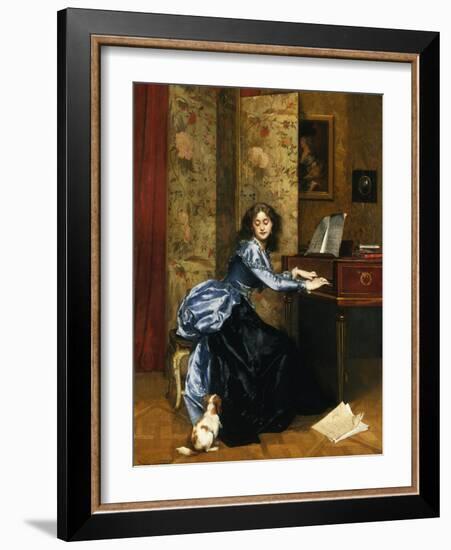 An Attentive Pet-Jules Adolphe Goupil-Framed Giclee Print