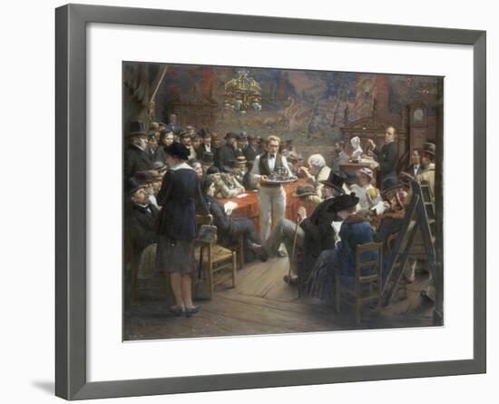 An Auction at the Hotel Drouot, Paris, 1921-Albert Bettannier-Framed Giclee Print