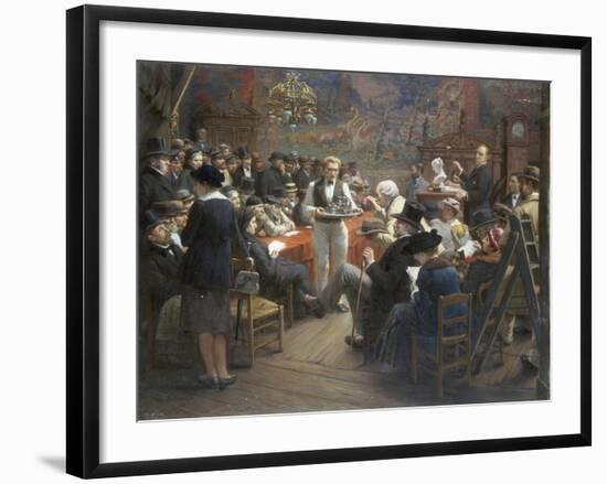 An Auction at the Hotel Drouot, Paris, 1921-Albert Bettannier-Framed Giclee Print