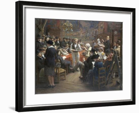 An Auction at the Hotel Drouot, Paris, 1921-Albert Bettannier-Framed Giclee Print