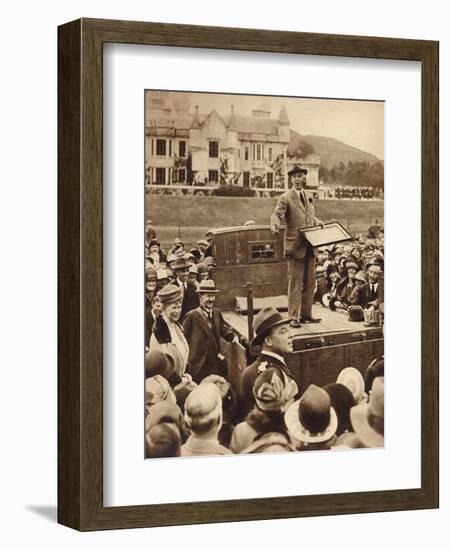 An auction for charity at Balmoral, 1930s (1935)-Unknown-Framed Photographic Print