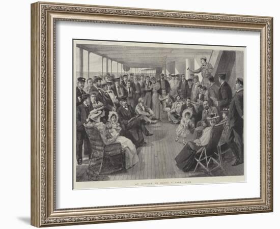 An Auction on Board a Cape Liner-Melton Prior-Framed Giclee Print