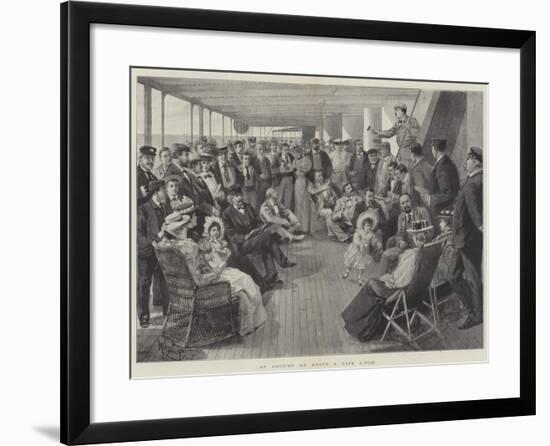 An Auction on Board a Cape Liner-Melton Prior-Framed Giclee Print