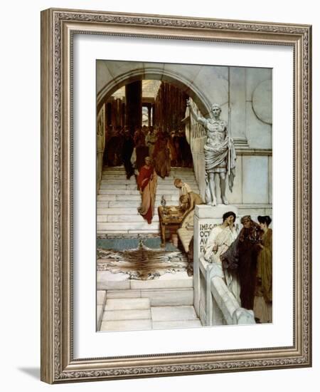 An Audience at Agrippa's, 1875-Sir Lawrence Alma-Tadema-Framed Giclee Print