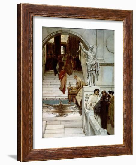 An Audience at Agrippa's, 1875-Sir Lawrence Alma-Tadema-Framed Giclee Print