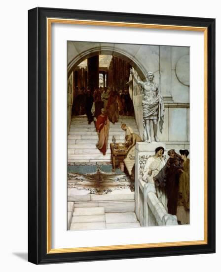An Audience at Agrippa's, 1875-Sir Lawrence Alma-Tadema-Framed Giclee Print