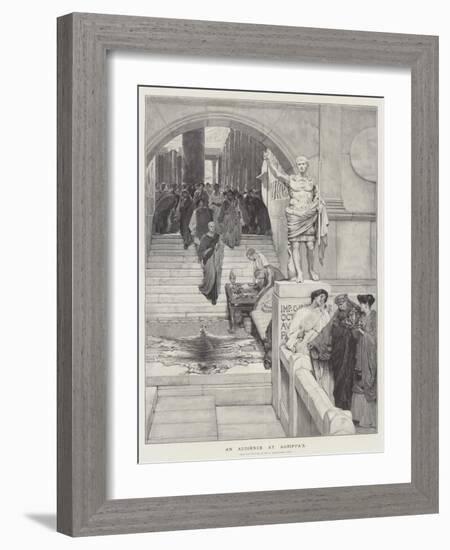 An Audience at Agrippa'S-Sir Lawrence Alma-Tadema-Framed Giclee Print