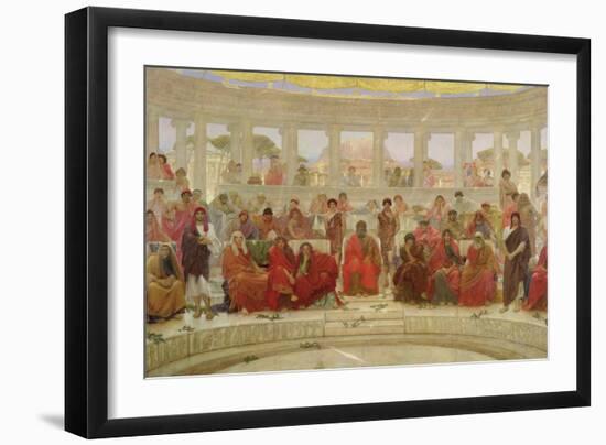 An Audience in Athens during Agamemnon by Aeschylus, 1884 (Oil on Canvas)-William Blake Richmond-Framed Giclee Print