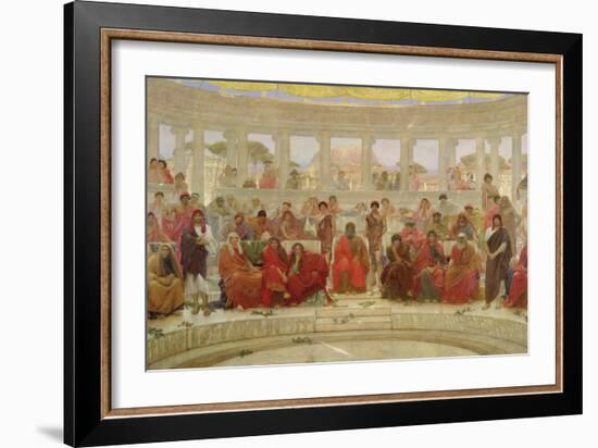 An Audience in Athens during Agamemnon by Aeschylus, 1884 (Oil on Canvas)-William Blake Richmond-Framed Giclee Print