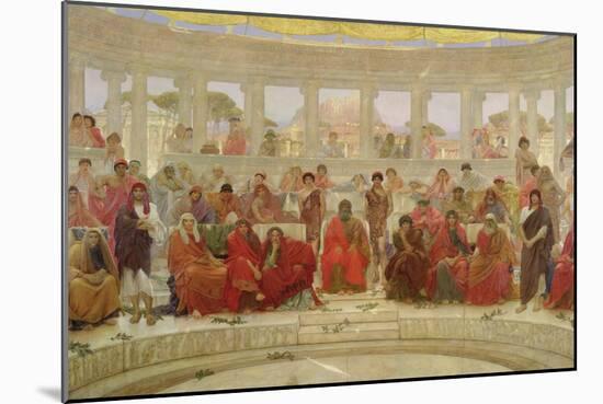 An Audience in Athens during Agamemnon by Aeschylus, 1884 (Oil on Canvas)-William Blake Richmond-Mounted Giclee Print