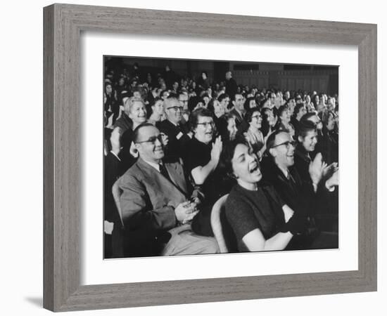 An Audience Watching the Play, "Man in a Dog Suit"-Ralph Morse-Framed Photographic Print