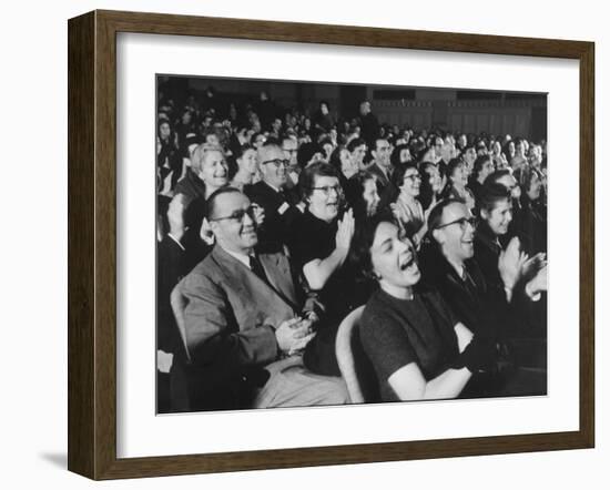 An Audience Watching the Play, "Man in a Dog Suit"-Ralph Morse-Framed Photographic Print