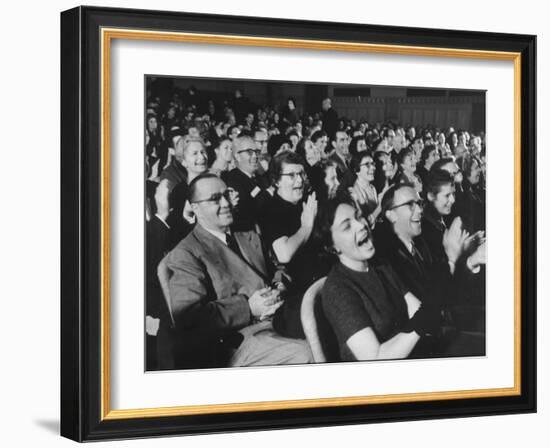 An Audience Watching the Play, "Man in a Dog Suit"-Ralph Morse-Framed Photographic Print