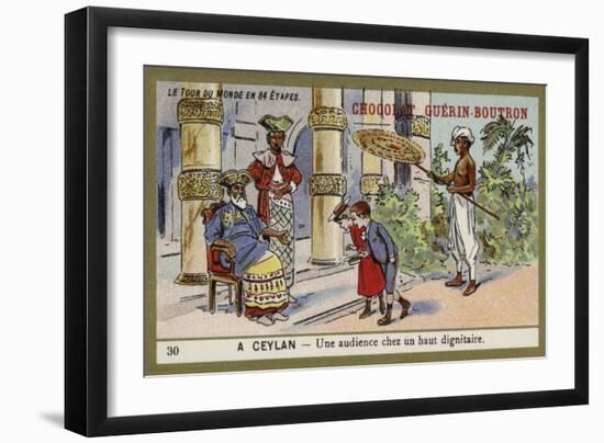 An Audience with a High Dignitary, Ceylon-null-Framed Giclee Print