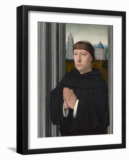 An Augustinian Friar Praying-Gerard David-Framed Giclee Print