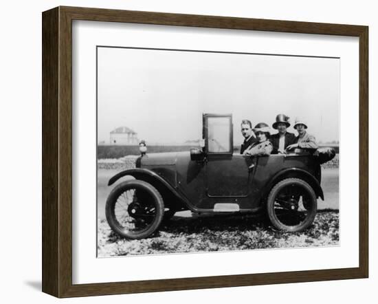 An Austin Seven Chummy with Passengers, 1925-null-Framed Photographic Print