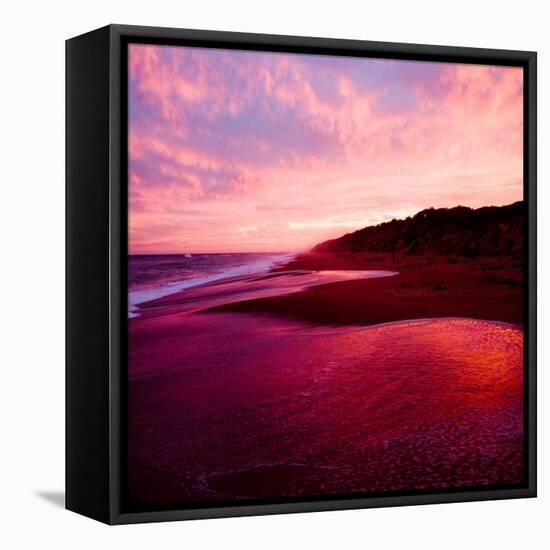 An Australian Sunset on a Beach-Trigger Image-Framed Premier Image Canvas