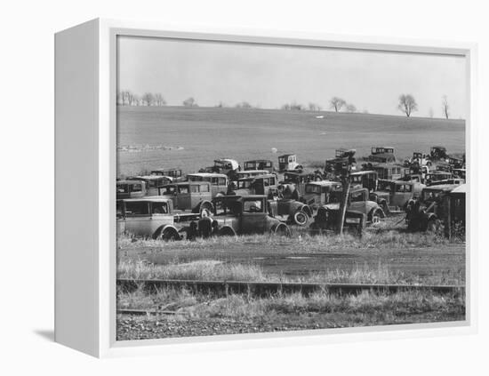 An auto dump near Easton, Pennsylvania, 1935-Walker Evans-Framed Premier Image Canvas