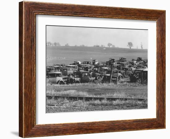An auto dump near Easton, Pennsylvania, 1935-Walker Evans-Framed Photographic Print