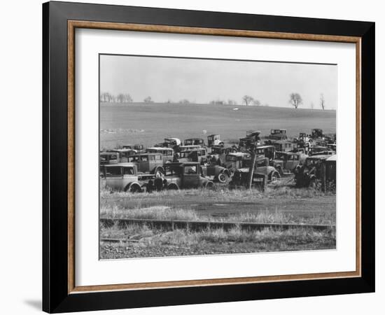 An auto dump near Easton, Pennsylvania, 1935-Walker Evans-Framed Photographic Print