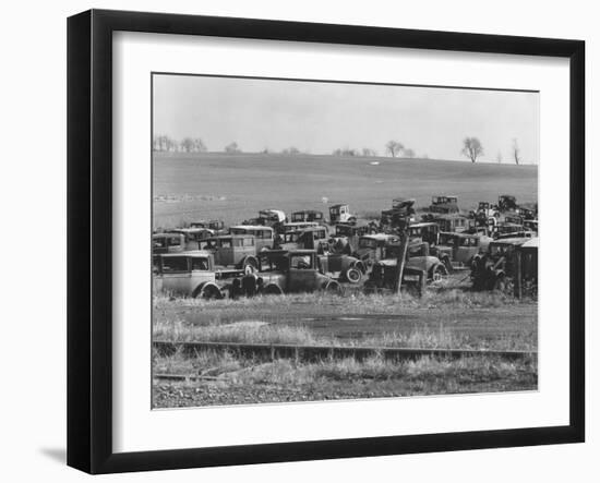 An auto dump near Easton, Pennsylvania, 1935-Walker Evans-Framed Photographic Print