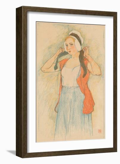 An Auto-Lithograph by Armand Rassenfosse, C1898-Armand Rassenfosse-Framed Giclee Print