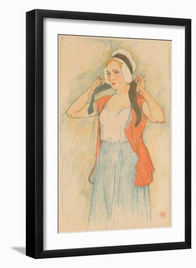 An Auto-Lithograph by Armand Rassenfosse, C1898-Armand Rassenfosse-Framed Giclee Print