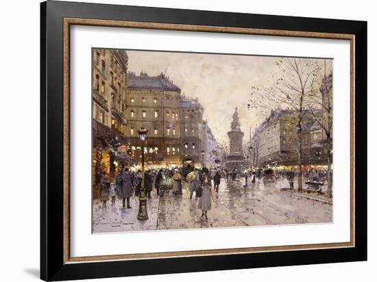 An Autumn Evening in Paris-Eugene Galien-Laloue-Framed Giclee Print