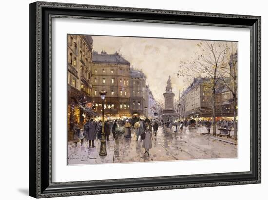 An Autumn Evening in Paris-Eugene Galien-Laloue-Framed Giclee Print