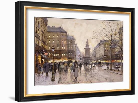 An Autumn Evening in Paris-Eugene Galien-Laloue-Framed Giclee Print