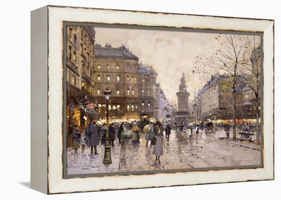 An Autumn Evening in Paris-Eugene Galien-Laloue-Framed Premier Image Canvas