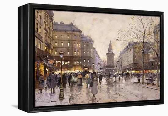 An Autumn Evening in Paris-Eugene Galien-Laloue-Framed Premier Image Canvas