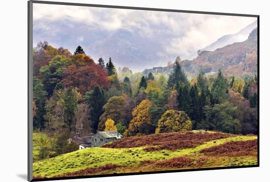 An autumn view of the scenic Langdale Valley, Lake District National Park, Cumbria, England, United-Peter Watson-Mounted Photographic Print