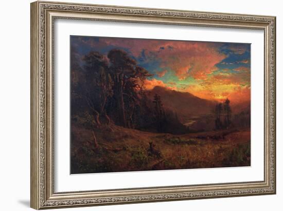 An Autumnal Sunset on the Russian River, 1878-William Keith-Framed Giclee Print