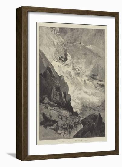An Avalanche in Northern Italy-Charles Auguste Loye-Framed Giclee Print