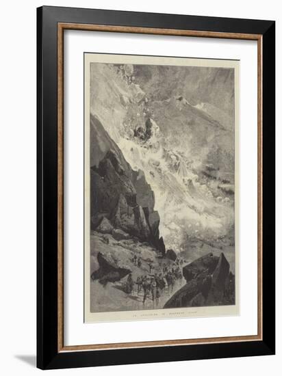 An Avalanche in Northern Italy-Charles Auguste Loye-Framed Giclee Print