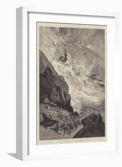 An Avalanche in Northern Italy-Charles Auguste Loye-Framed Giclee Print