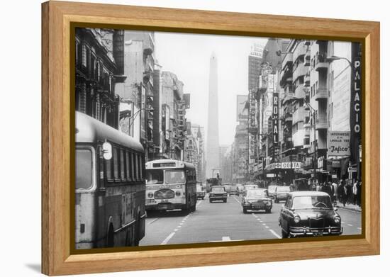 An Avenue of Buenos Aires-Mario de Biasi-Framed Premier Image Canvas