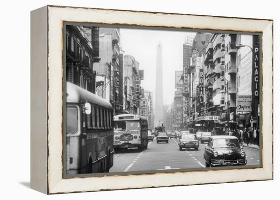 An Avenue of Buenos Aires-Mario de Biasi-Framed Premier Image Canvas