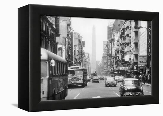 An Avenue of Buenos Aires-Mario de Biasi-Framed Premier Image Canvas