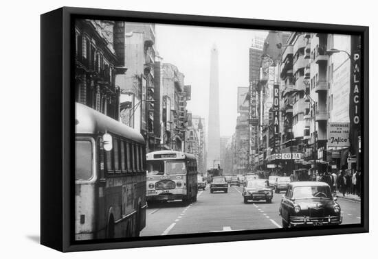 An Avenue of Buenos Aires-Mario de Biasi-Framed Premier Image Canvas