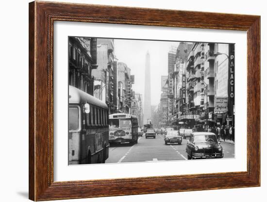 An Avenue of Buenos Aires-Mario de Biasi-Framed Giclee Print