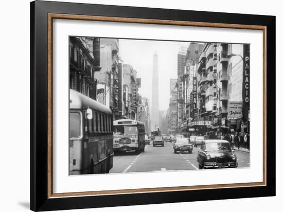 An Avenue of Buenos Aires-Mario de Biasi-Framed Giclee Print